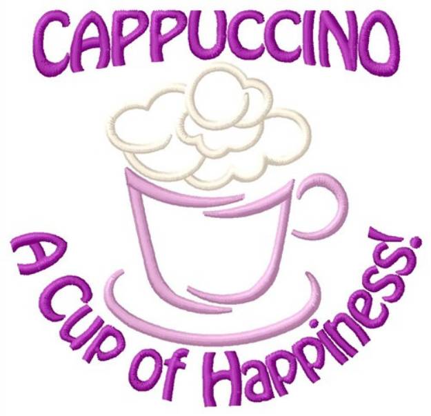 Picture of Cup Of Happiness Machine Embroidery Design