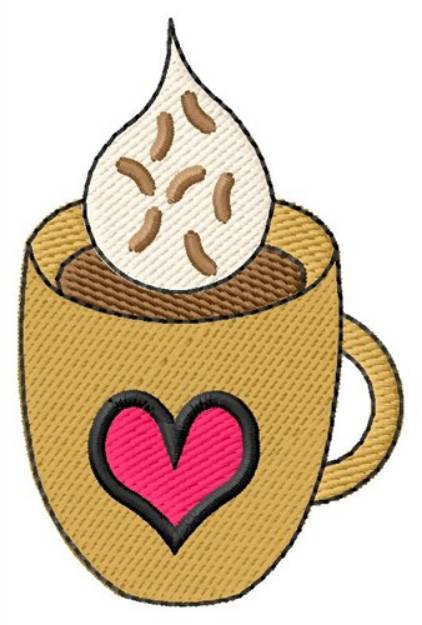 Picture of Latte Cup Machine Embroidery Design