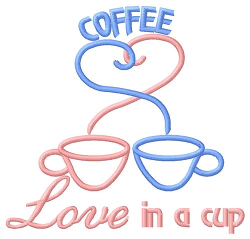 Love In A Cup Machine Embroidery Design