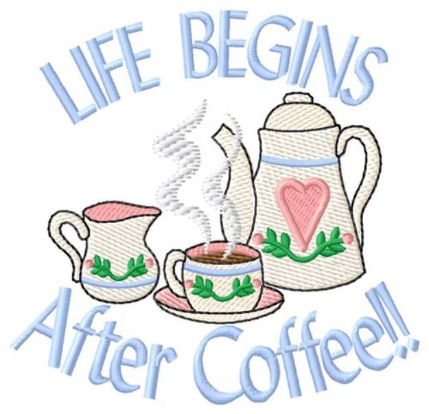 Picture of Life Begins Machine Embroidery Design