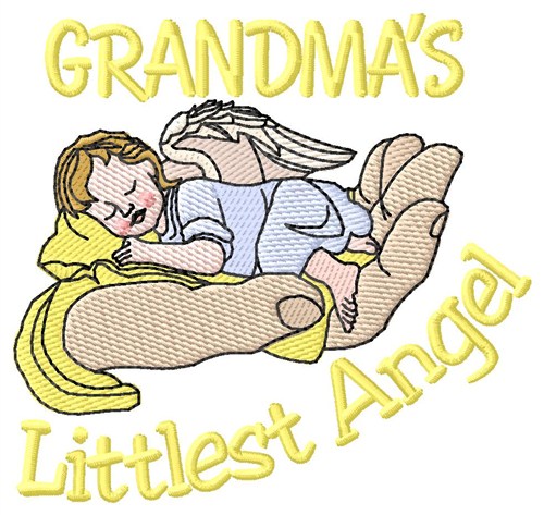 Grandmas Littlest Angel Machine Embroidery Design