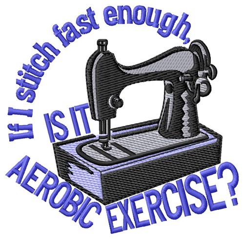 Aerobic Exercise Machine Embroidery Design