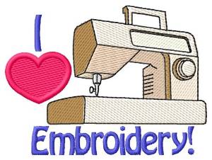 Picture of I Love Machine Embroidery Design