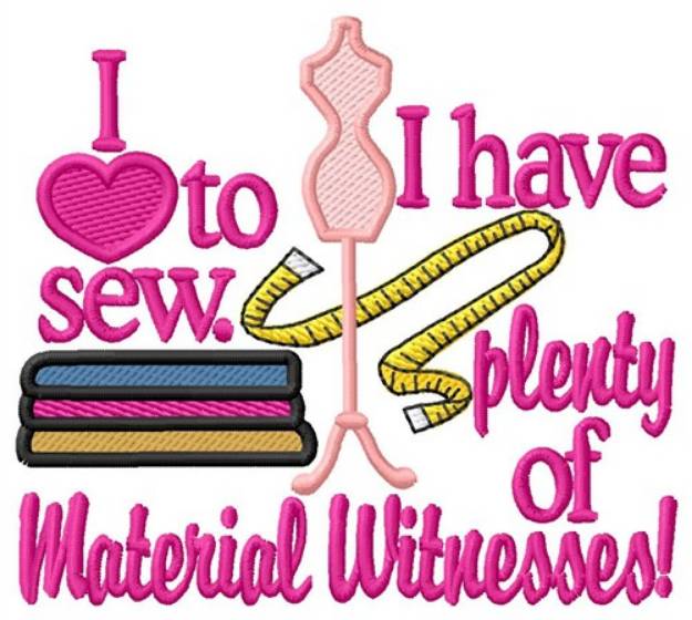 Picture of I Love To Sew Machine Embroidery Design