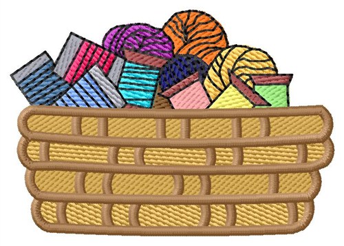 Basket Of Thread Machine Embroidery Design