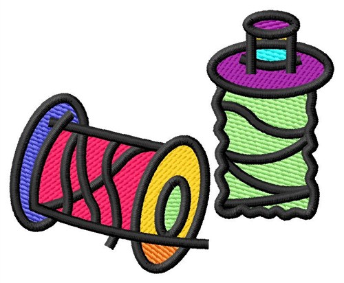 Abstract Spools Machine Embroidery Design