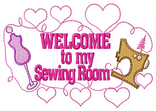 Welcome Sewing Room Machine Embroidery Design