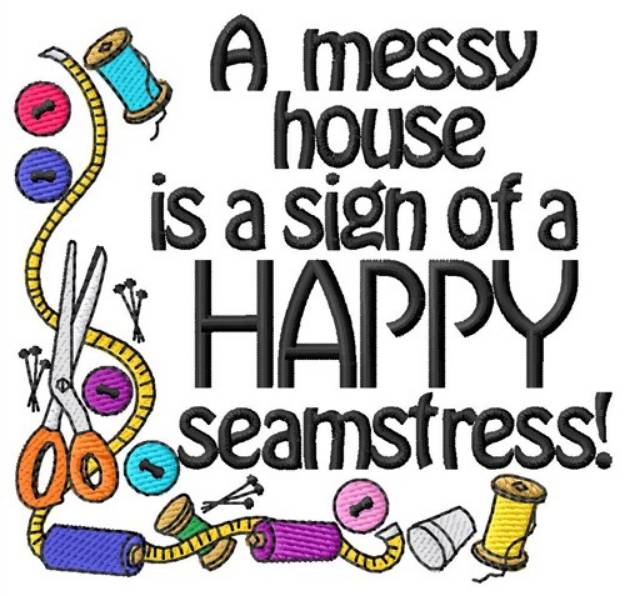 Picture of Happy Seamstress Machine Embroidery Design