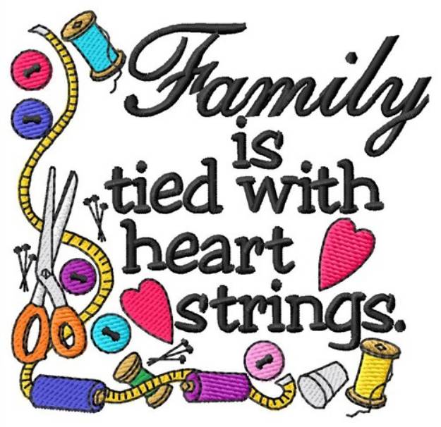 Picture of Family/Heart Strings Machine Embroidery Design