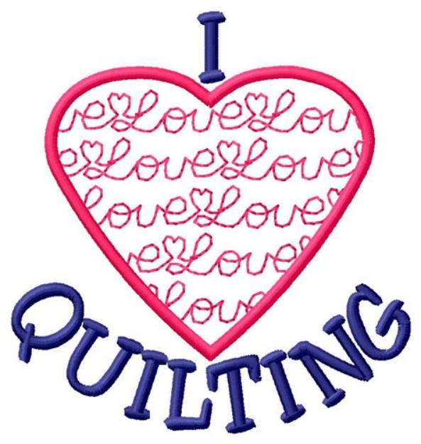 Picture of I Love Quilting Machine Embroidery Design