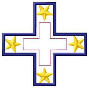 Picture of Star Greek Cross Machine Embroidery Design