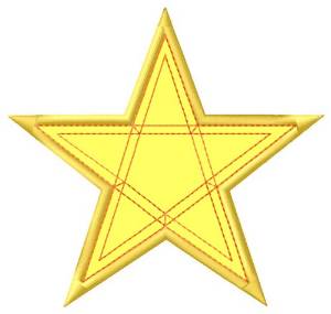 Picture of 5 Point Star Machine Embroidery Design