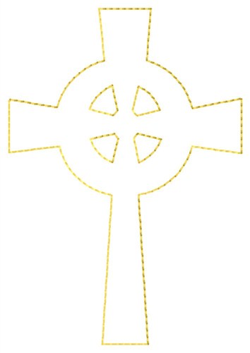 Celtic Cross Outline Machine Embroidery Design