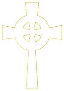 Picture of Celtic Cross Outline Machine Embroidery Design