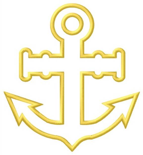 Picture of Outline Anchor Machine Embroidery Design
