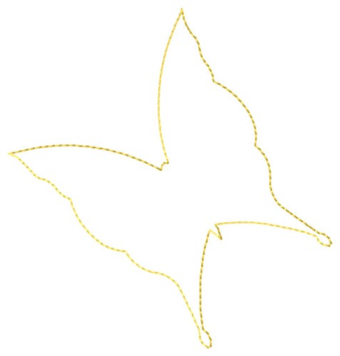 Butterfly Outline Machine Embroidery Design