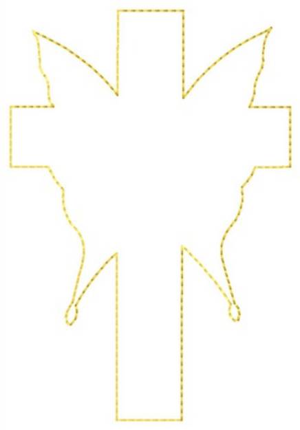 Picture of Butterfly Cross Outline Machine Embroidery Design