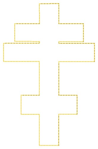 Byzantine Cross Outline Machine Embroidery Design