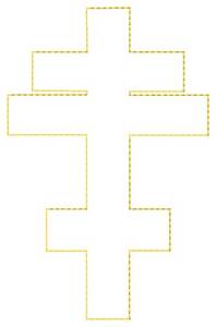 Picture of Byzantine Cross Outline Machine Embroidery Design