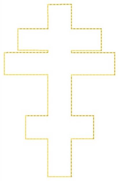 Picture of Byzantine Cross Outline Machine Embroidery Design