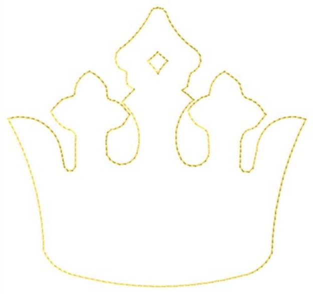 Picture of Crown Outline Machine Embroidery Design