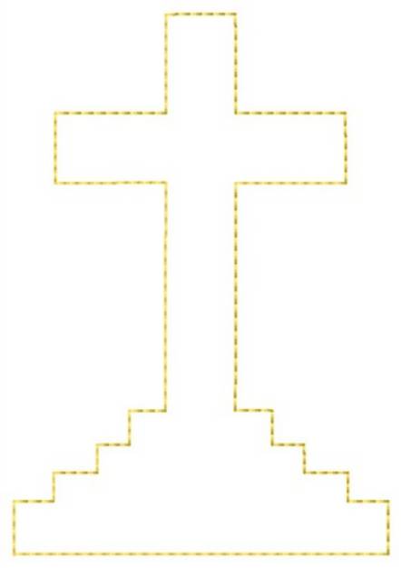 Picture of Graded Cross Outline Machine Embroidery Design