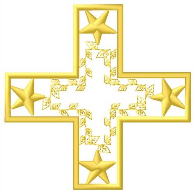Picture of Greek Star Cross Machine Embroidery Design