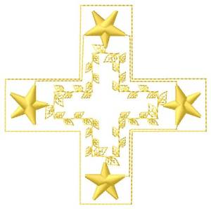 Picture of Greek Star Cross Fill Machine Embroidery Design