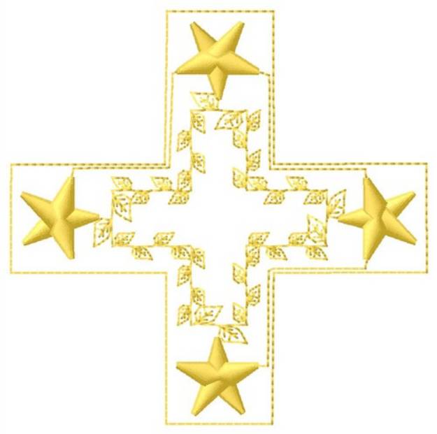 Picture of Greek Star Cross Fill Machine Embroidery Design