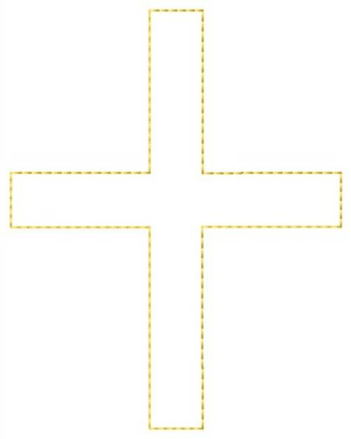 Picture of Greek Cross Outline Machine Embroidery Design