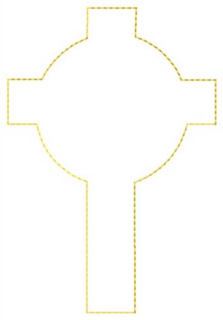 Picture of Latin Cross Outline Machine Embroidery Design