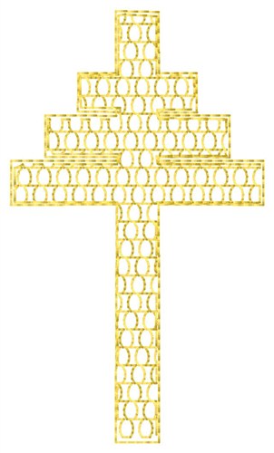 Papal Cross Fill Machine Embroidery Design