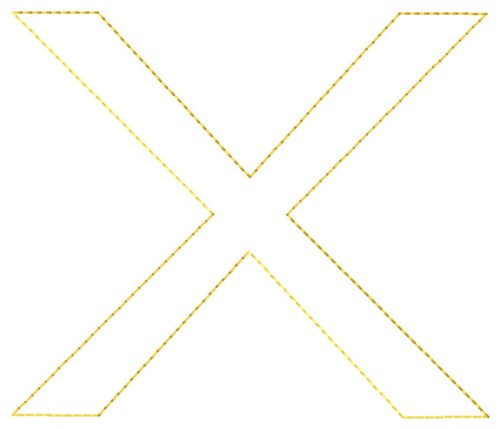 St. Andrews Cross Outline Machine Embroidery Design