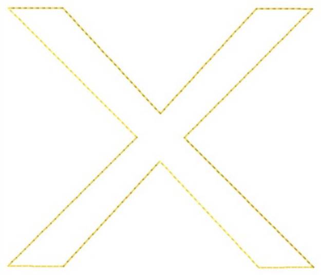 Picture of St. Andrews Cross Outline Machine Embroidery Design