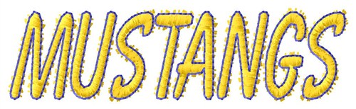Mustangs Machine Embroidery Design
