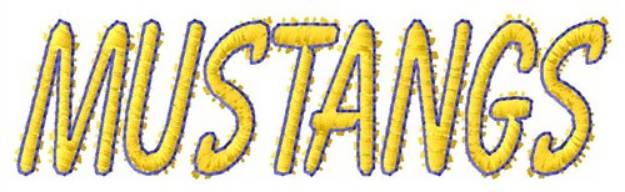 Picture of Mustangs Machine Embroidery Design