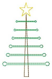 Picture of Ladder Christmas Tree Machine Embroidery Design