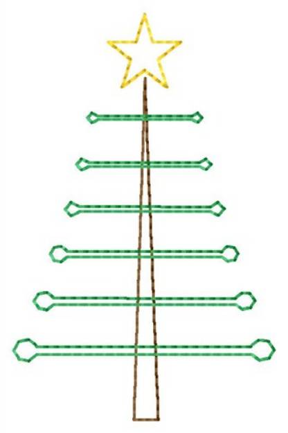 Picture of Ladder Christmas Tree Machine Embroidery Design