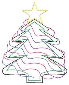 Picture of Squiggly Tree Machine Embroidery Design