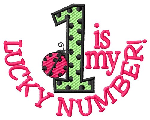 My Lucky Number Machine Embroidery Design