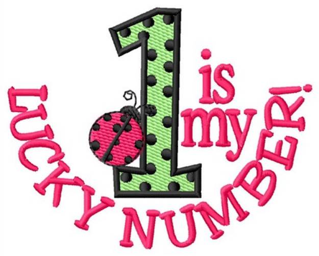 Picture of My Lucky Number Machine Embroidery Design