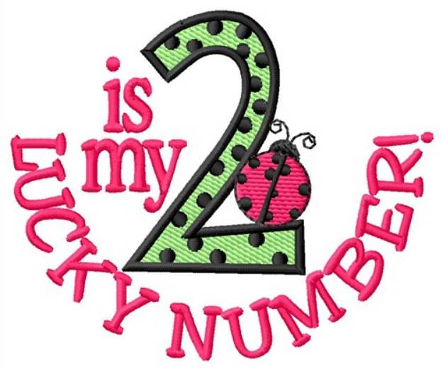 Picture of My Lucky Number Machine Embroidery Design