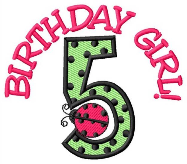 Picture of 5th Birthday Machine Embroidery Design