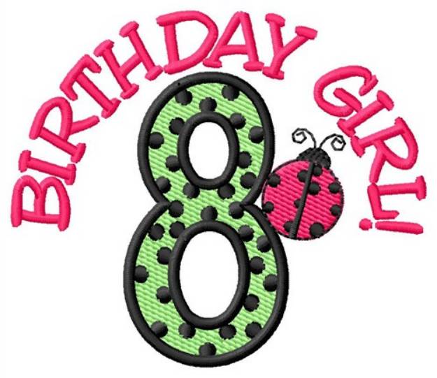Picture of 8th Birthday Machine Embroidery Design