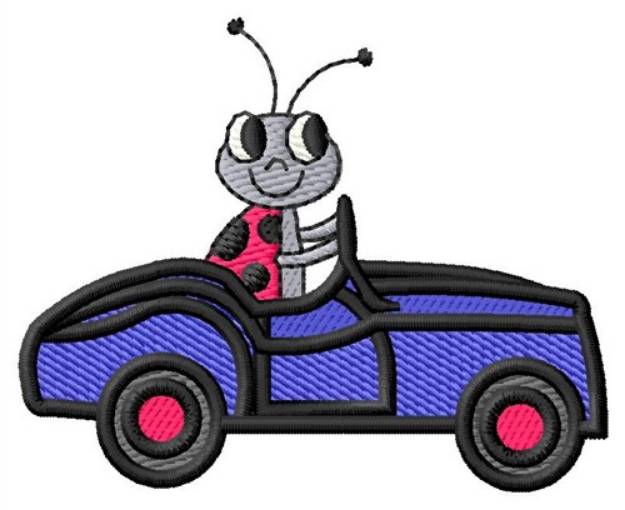 Picture of Ladybug Car Machine Embroidery Design
