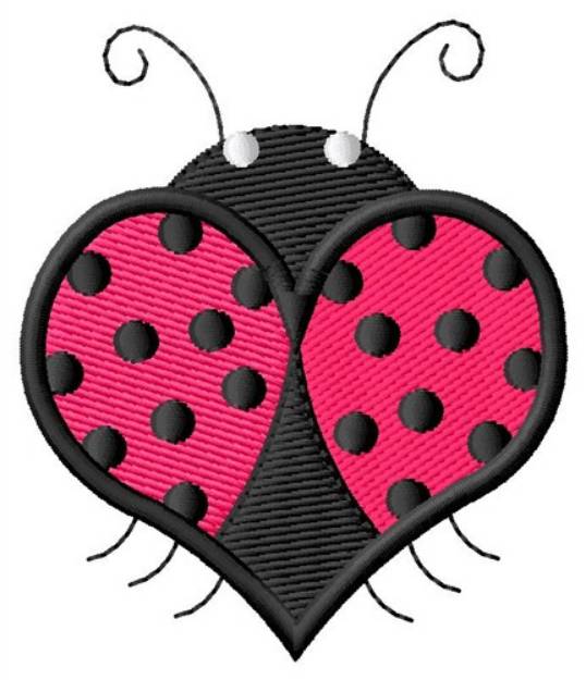 Picture of Bug Heart Machine Embroidery Design