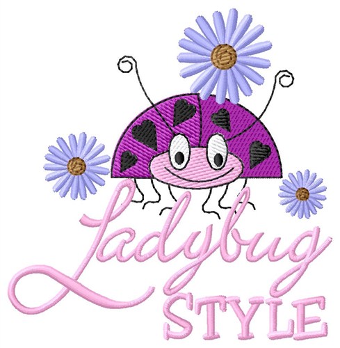 Ladybug Style Machine Embroidery Design