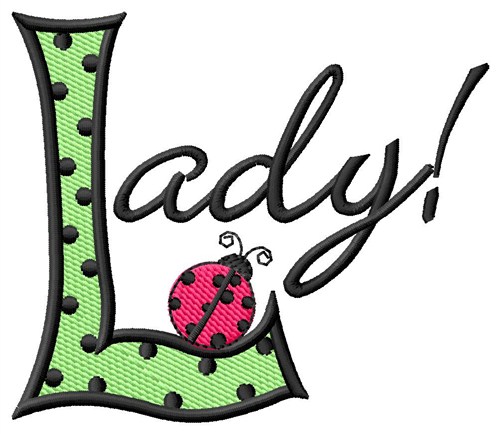Lady Machine Embroidery Design