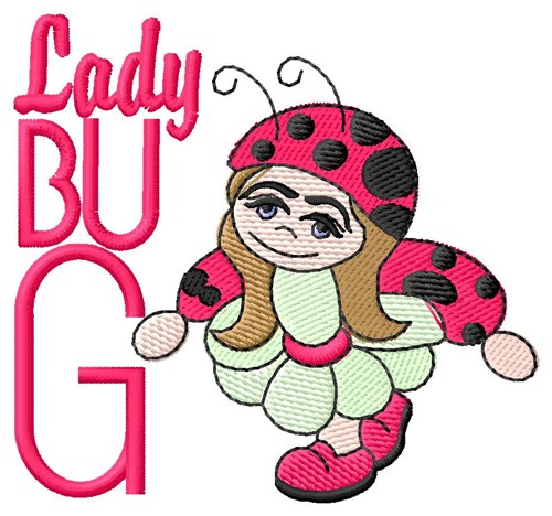 Lady Bug Machine Embroidery Design