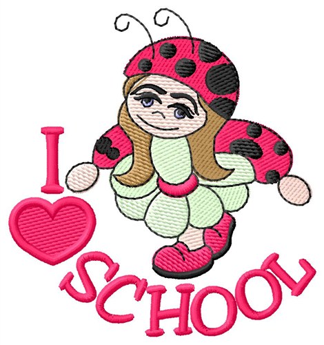 Love School Machine Embroidery Design